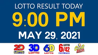 Lotto Results Today May 29 2021 9pm Ez2 Swertres 2D 3D 6D 6/42 6/55 PCSO