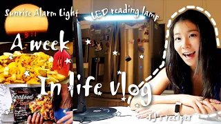 A week in life as a youtuber with 8-5 work life | Unboxing LED reading light & Sunrise Alarm Light