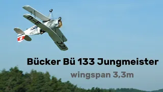 Bücker Bü 133 Jungmeister | 3,3m scale RC biplane | 4K | Nesvacily 2023