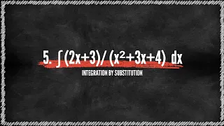 Integration By Substitution Problem#5. ∫ (2x+3)/(x²+3x+4) dx