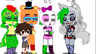 Glamrocks react to fnaf songs part one part 1 ( song =stay calm)