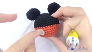 How to crochet an amigurumi Mickey Mouse : Easy Crochet Doll Tutorial