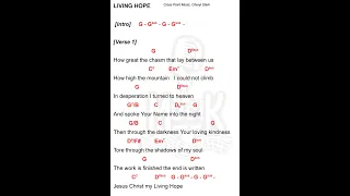 LIVING HOPE | key of G | lyrics and chords | praise and worship | Cross Point Music | Cheryl Stark