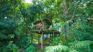 Building The Most Beautiful Bamboo Villa in the Wild by Ancient Skills