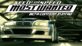 NFS Most Wanted - Beta Things In Intro