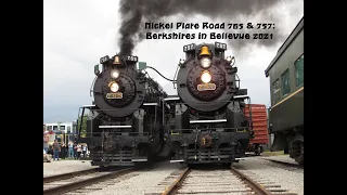 Nickel Plate Road 765 & 757 Berkshires in Bellevue 2021 (4K)