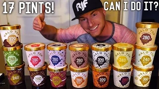 Every Flavor Of Halo Top Ice Cream Challenge | Man Vs. Food