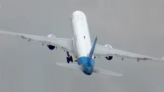 A steep rise. The takeoff is only 16 seconds / Boeing 757 Aviastar-Tu in Vnukovo