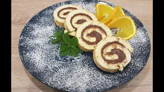 Biskuitroulade mit Nutellafüllung. Für alle Nutella-Liebhaber.