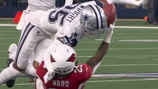 Jonathan Ward UNREAL helmet catch vs. Cowboys on fake punt