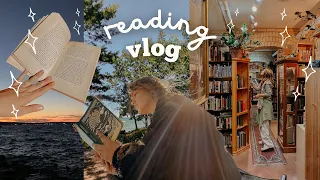 travel reading vlog 🌲🌊 camping, virginia woolf, & book shopping