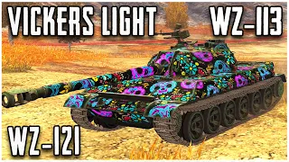 Vickers Light, WZ-121 & WZ-113 WoT Blitz | Gameplay Episode