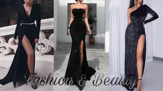 و يبقى الأسود ملك الألوان😌 __ فساتين سهرة باللون الأسود قمة في الأناقة ||  👗 Evening dresses 2020