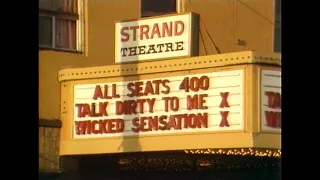 Strand Theatre in Ocean Beach playing X-rated movies, 1982