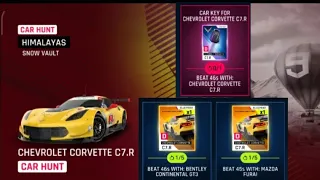 Asphalt 9 | Car key 🔑 Hunt 🎯 | CHEVROLET CORVETTE C7.R | Touchdrive  guide