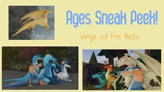 Ages Sneak Peeks! Wings of Fire Beta Roblox