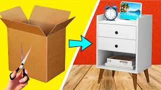 12 IDEIAS GENIAIS COM CAIXA DE PAPELÃO | DIY HOME DECOR RECYCLING HACKS DIY | IDER ALVES