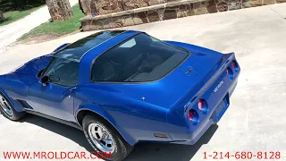 1981 CHEVROLET CORVETTE FOR SALE $16,900   www.mroldcar.com    1-214-680-8128