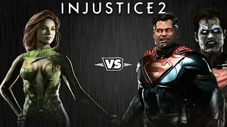 Injustice 2 - Ядовитый Плющ против Супермена и Бизарро - Intros & Clashes (rus)