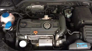 Volkswagen Golf VI 1.4 TSI 122 HP CAXA engine start-up after one week of rest