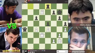 AMAZING TACTICAL ENDGAME!! Magnus Carlsen vs Hikaru Nakamura || Blitz chess 2020