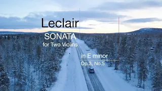 Leclair Sonata for Two Violins in E minor Op.3 No.5