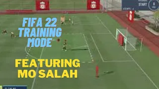 FIFA 22 Training Mode - Mo Salah from Liverpool FC hits his target - FIFA 22 Skills