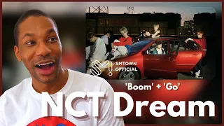 NCT DREAM 'Boom' &  'Go' MV + Dance Practice REACTION | Caught me off guard!