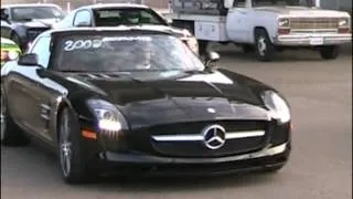 2011 Mercedes Benz SLS AMG vs 2007 Ferrari F430 Drag Racing RaceLegal com 7-13-2012
