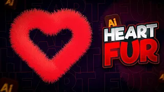 How to Create Realistic 3D Heart Fur in Adobe Illustrator || Illustrator Tutorial || 3D Heart Design