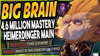 The BEST HEIMERDINGER EUW? Big Brain 🧠 4.6 MILLION HEIMERDINGER MAIN! - League of Legends