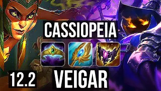 CASSIOPEIA vs VEIGAR (MID) | 17/1/8, 12 solo kills, Legendary, 300+ games | EUW Diamond | 12.2