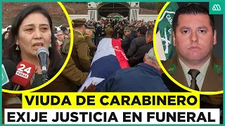 "Exijo justicia": Viuda de mayor Cisterna pide atrapar a los responsables del crimen de Carabineros