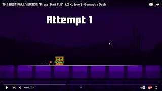 6 THE BEST FULL VERSION  Press Start Full  2 2 XL level   Geometry Dash   YouTube   Google Chrome 20