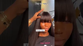 Fringe Clips On Lace Wig?! 😲3Mins Quick Install On Forhead | Beginner Friendly Hair Ft. @UlaHair