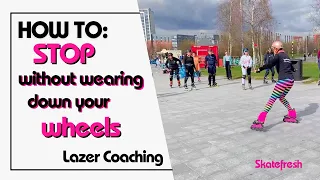 “Inline Skate Tutorial: How to stop on rollerblades without wearing down your wheels with the plough