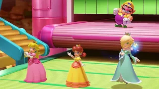 Mario Party Superstars Minigames 4 Players - Daisy vs Rosalina Vs Peach vs Wario