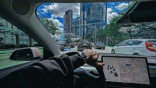 Tesla Model 3 Long Range POV (City Drive)