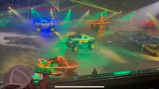 Hot Wheels Monster truck Glow Party at the Greensboro Coliseum.