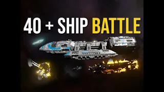 Space Engineers - Massive 40 Ship Fleet Battle