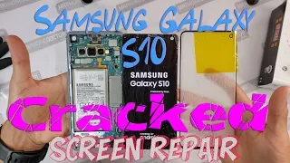 Samsung Galaxy S10 Cracked Screen Repair/Replacement + Teardown (Front Glass Only)