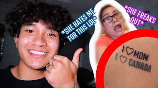 Surprise My Mom With A DUMB Tattoo!?! *HILARIOUS*