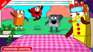 Don't Feel Lonely! NB 3 Got Sick! Numberblocks Fanmade Coloring Story