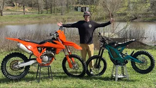 Fully MODDED 72V Surron vs. Dirt Bike 250SXF