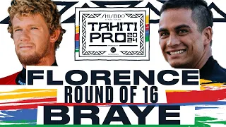 John John Florence vs Mihimana Braye | SHISEIDO Tahiti Pro pres by Outerknown 2024 - Round of 16