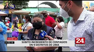 Aumentan casos de contagios de coronavirus en nueve distritos de Lima Metropolitana