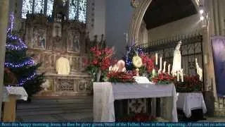 "O Come, All Ye Faithful": sung by the congregation. A Day With Mary