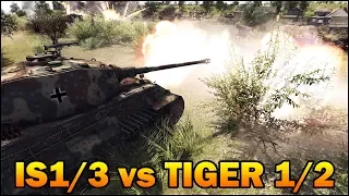 TIGER 1 / 2 vs IS 1 / 3 - WW2 HEAVY TANKS BATTLE - Men of War Assault Squad 2 - Editor Scenario #96