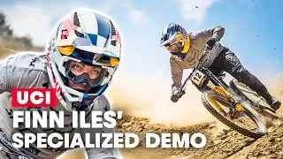 Finn Iles' Firey Specialized Demo | Bike Check at UCI DH World Cup 2019