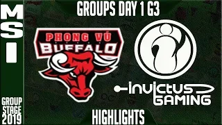 PVB vs IG Highlights | MSI 2019 Group Stage Day 1 | Phong Vu Buffalo vs Invictus Gaming